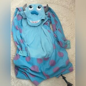 Sully Monster Fleece Onesie - Blue with Purple Spots